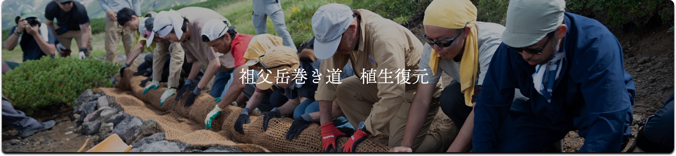 祖父岳巻き道の植生復元